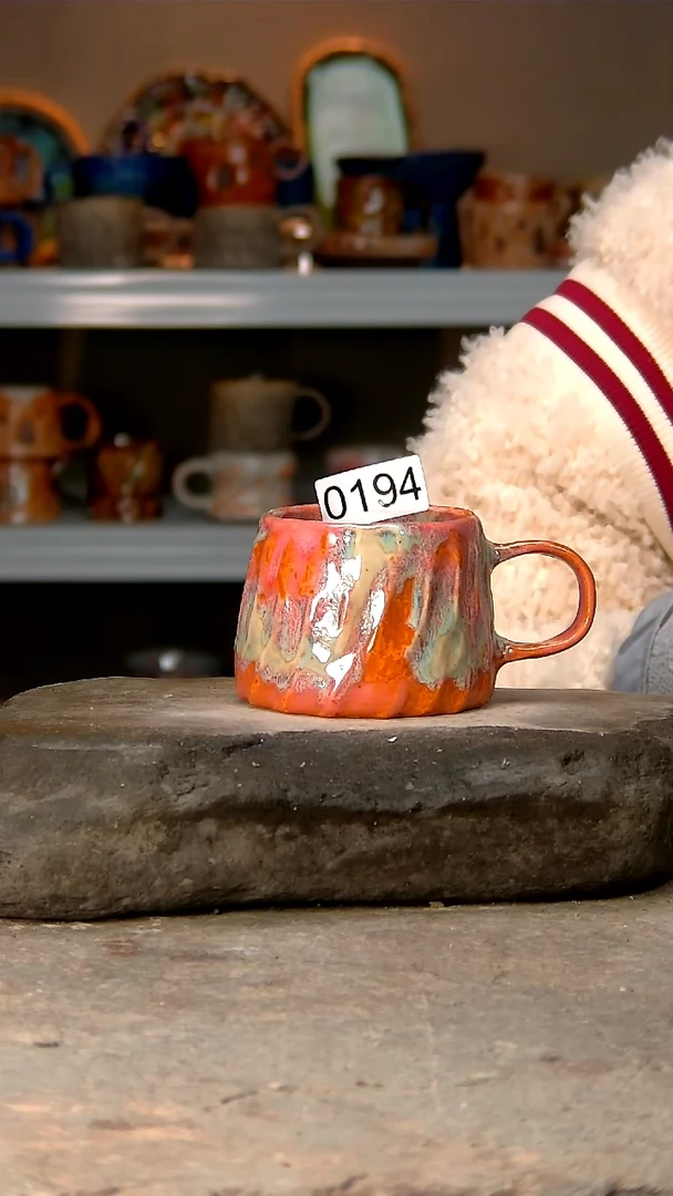 【闪购商品】194高温釉下手工同款，微波炉烤箱可进