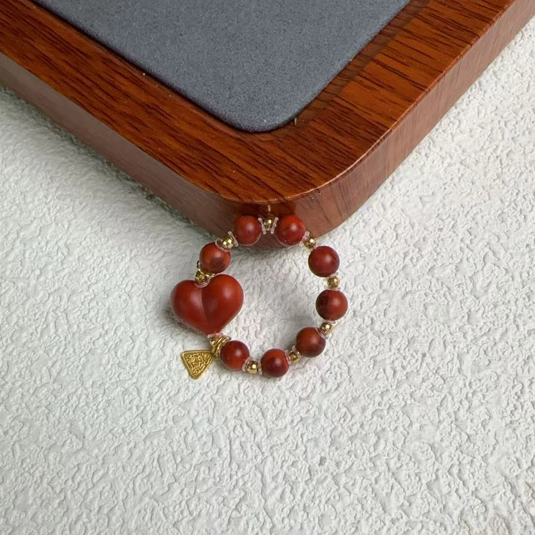 『乐小福珠宝』P桃*18K金南红戒指多样性发货