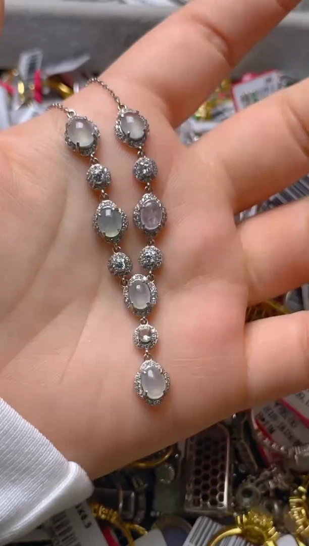 银S925镶嵌戒指翡翠百内无证书