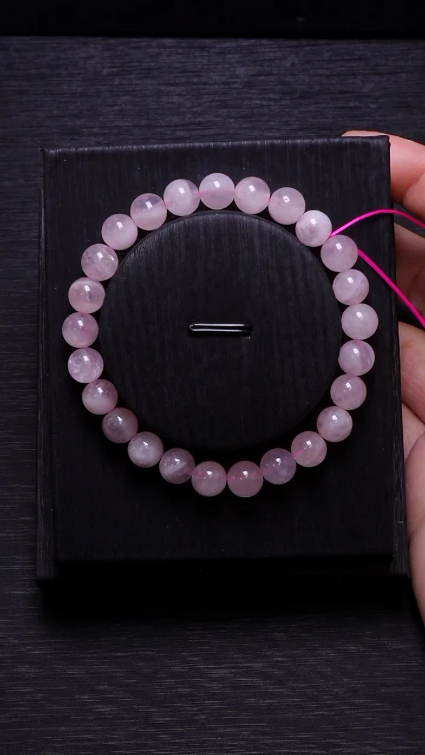 【闪购商品】水晶单圈未镶嵌Q003粉晶单圈8mm