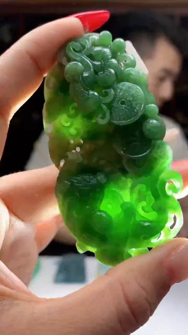 【闪购商品】定制翡翠未镶嵌1088lj-毛货挂件58