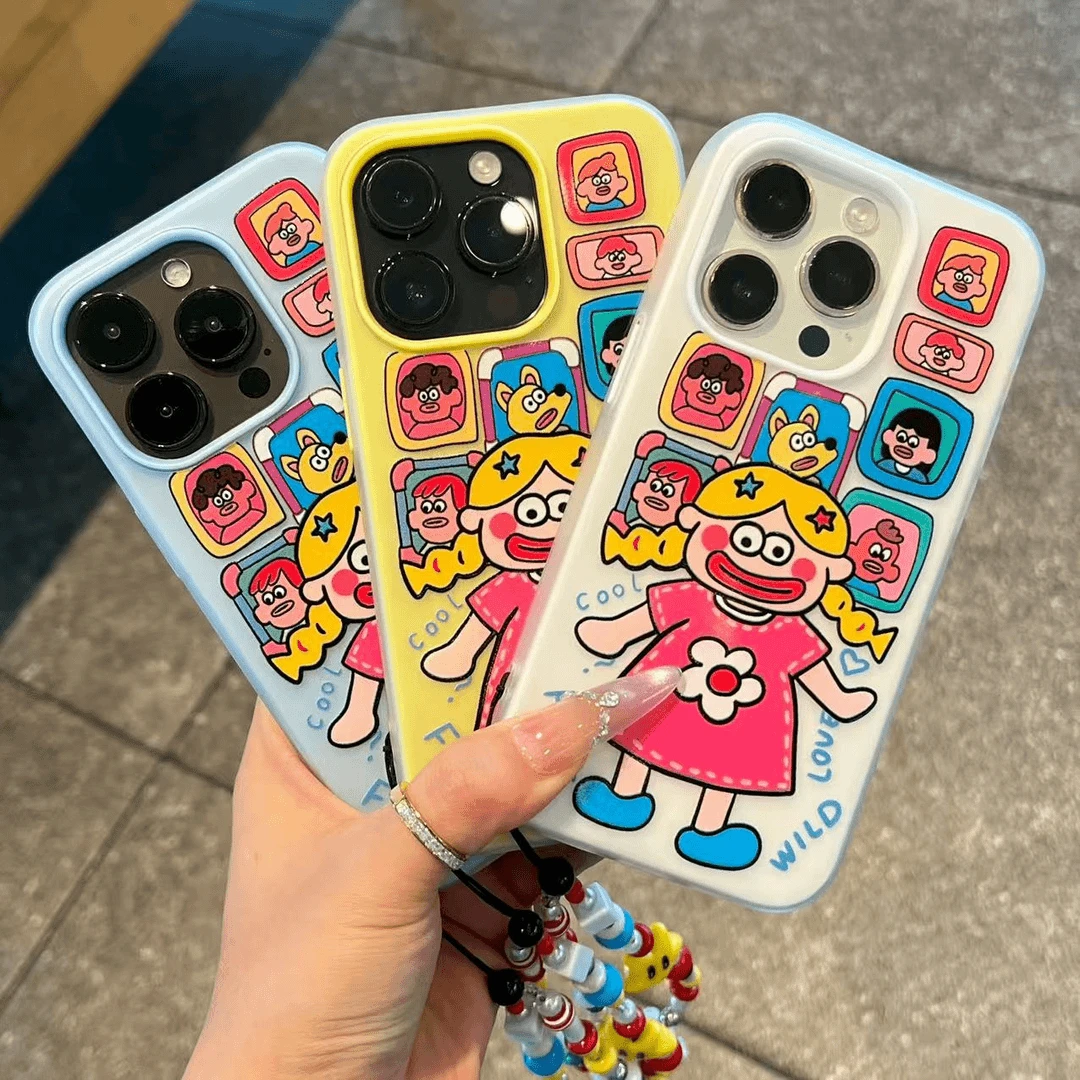 双马尾女孩适用苹果iPhone16pro肤感果冻13/14/15手机壳防摔卡通