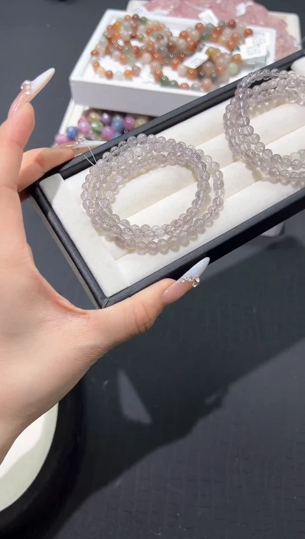 水晶手串未镶嵌35N多样性发其一【1条】默认微瑕5mm