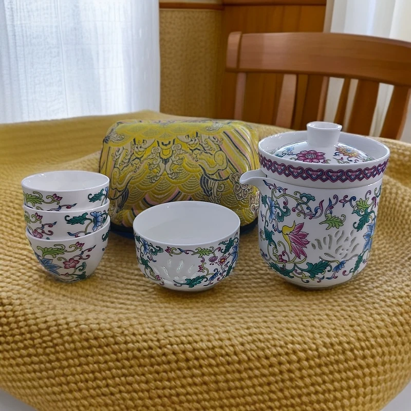 繁花KK0574缠枝莲玲珑旅行套