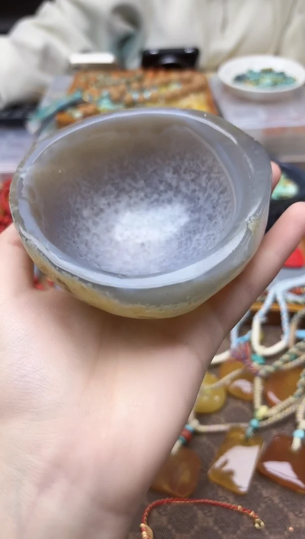 未镶嵌车挂玛瑙/玉髓玛瑙碗GW