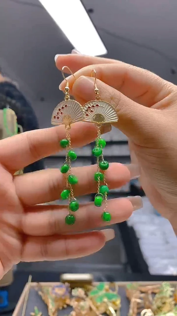 【闪购商品】翡翠耳饰合金279翡翠耳钩