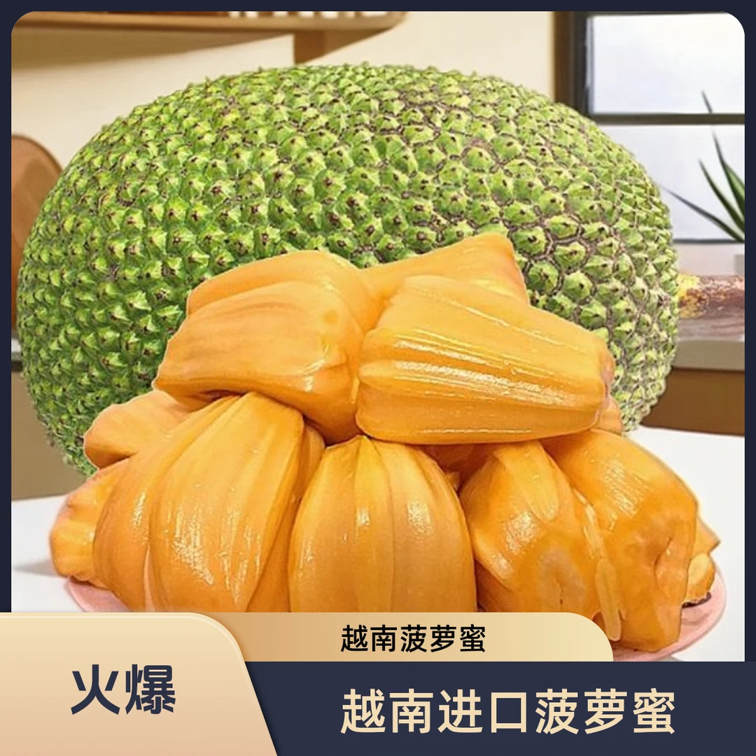越南进口树熟发货干苞脆甜菠萝蜜【黄色果肉】顺丰包邮
