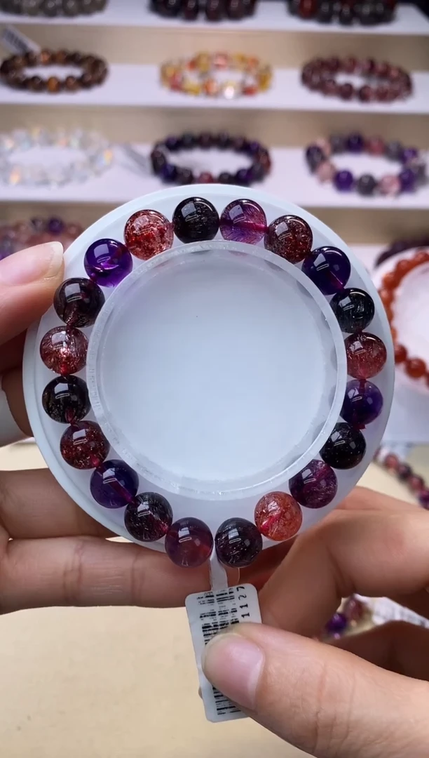 【闪购商品】水晶手链未镶嵌黑加仑超七单圈9m+