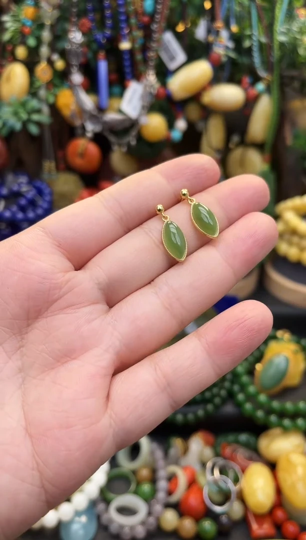 【闪购商品】和田玉耳饰未镶嵌和田玉耳环