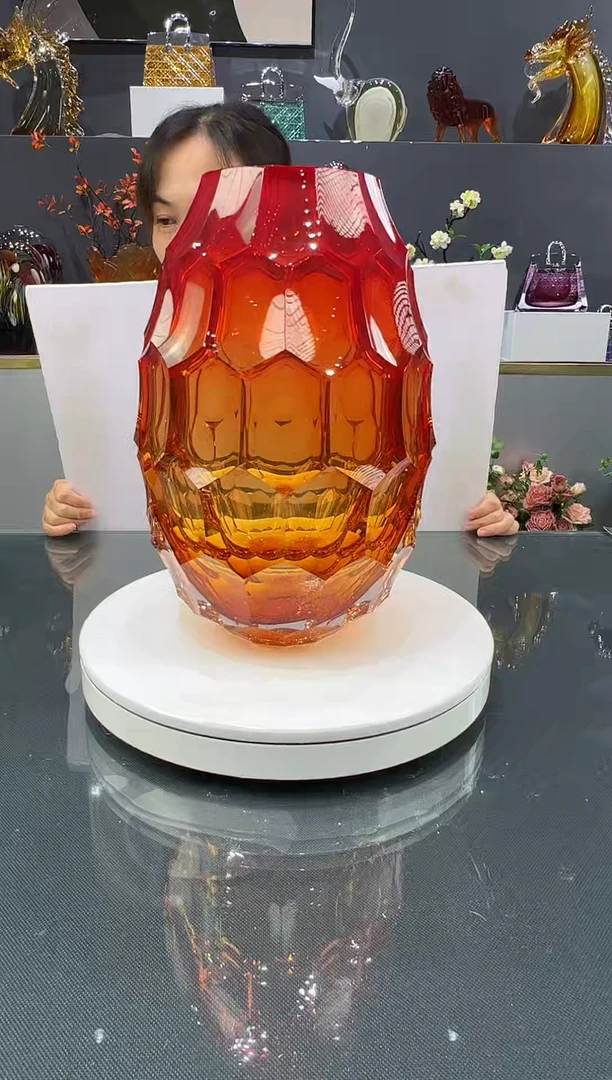 琉璃水晶琉璃花瓶1个