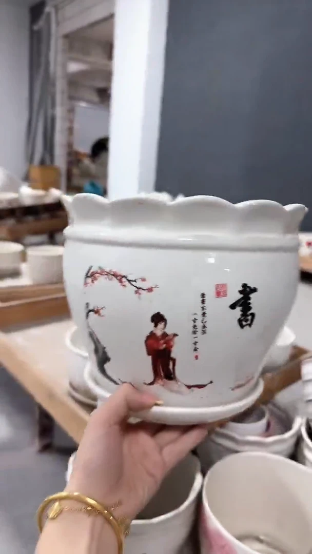 高温陶瓷花盆+E34