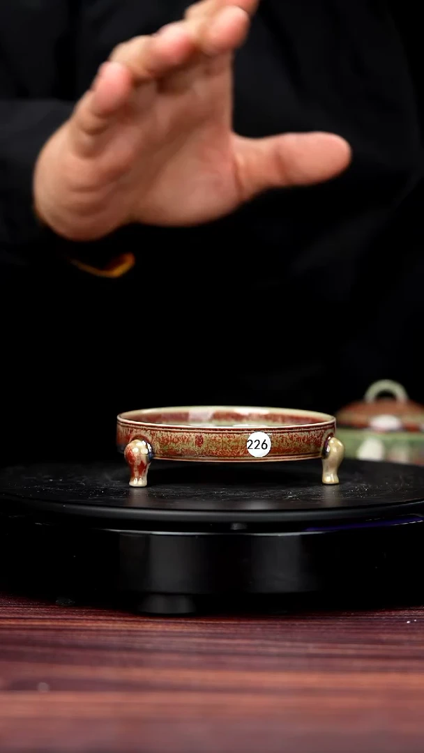 其他钧瓷吉*226#盼龙窑一级品原矿钧瓷三足洗