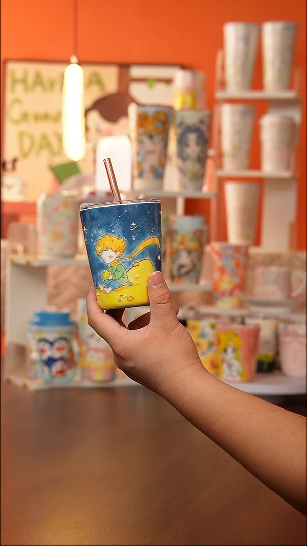 景德镇手工手绘文创陶瓷杯