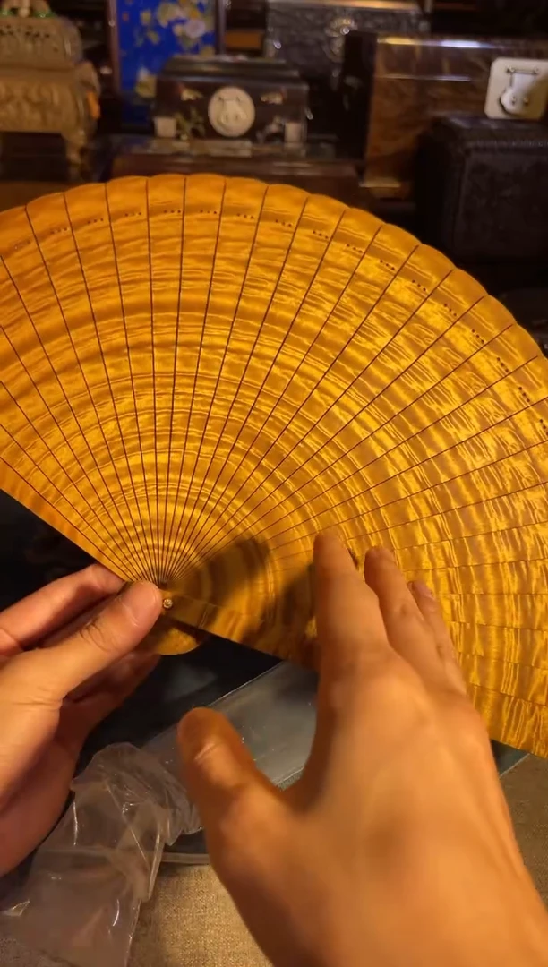 乌木类成套家具金丝楠 扇子25