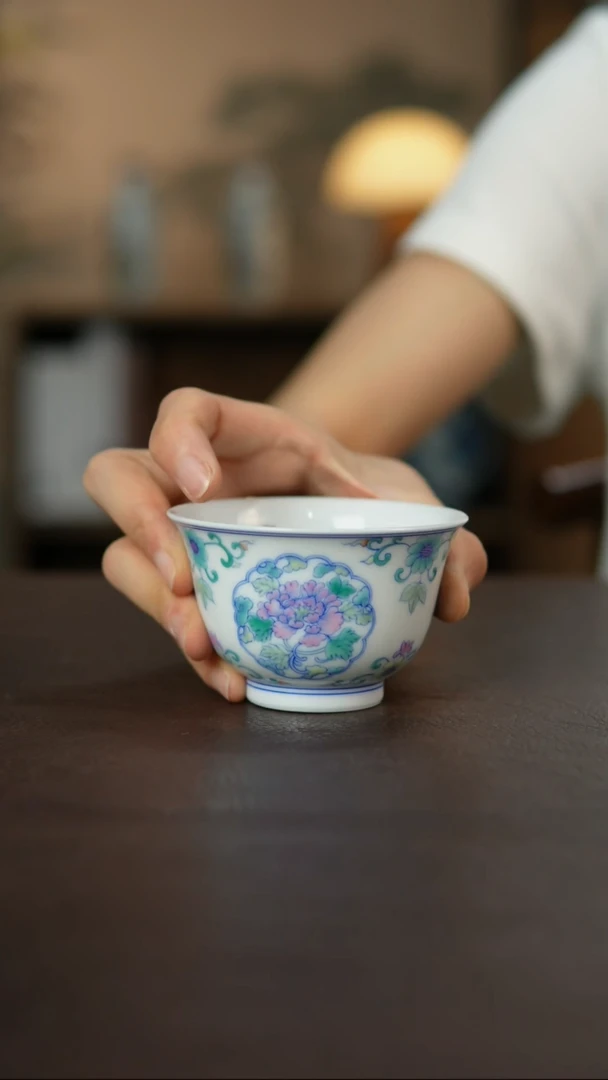 景德镇陶瓷杯碗柴烧多人