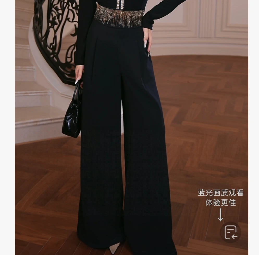 FNN【芙娜妮】2025新款休闲洋气衣服女穿搭气质女装裤子F2530463B