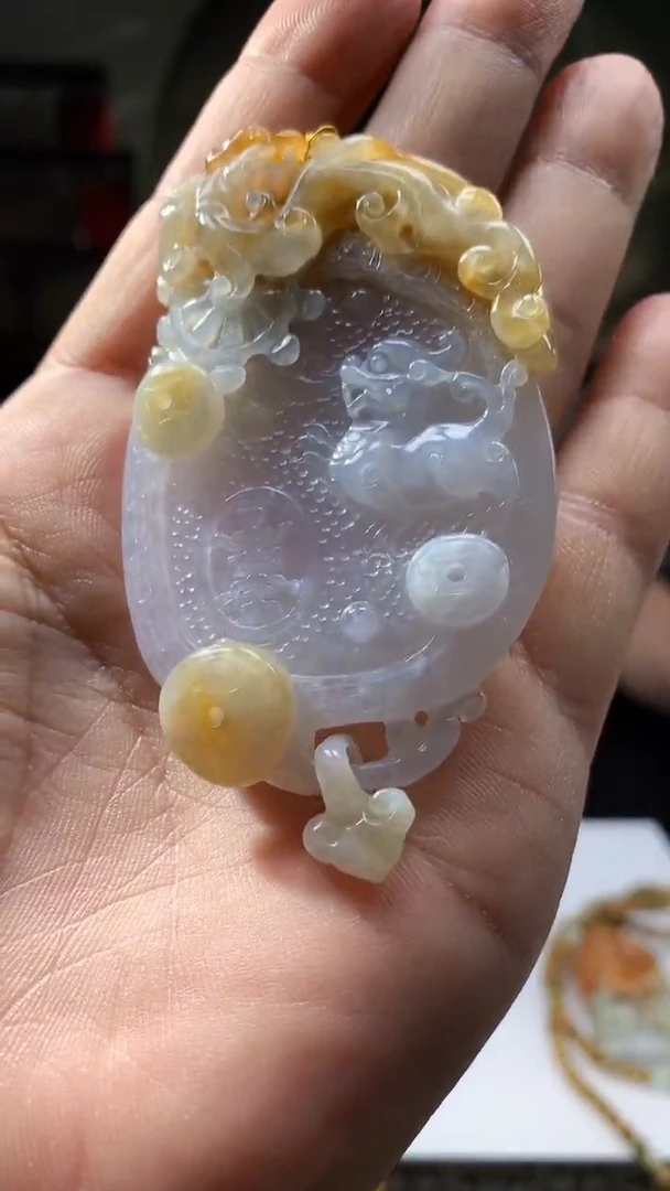 定制翡翠未镶嵌1097hn-毛货挂件19