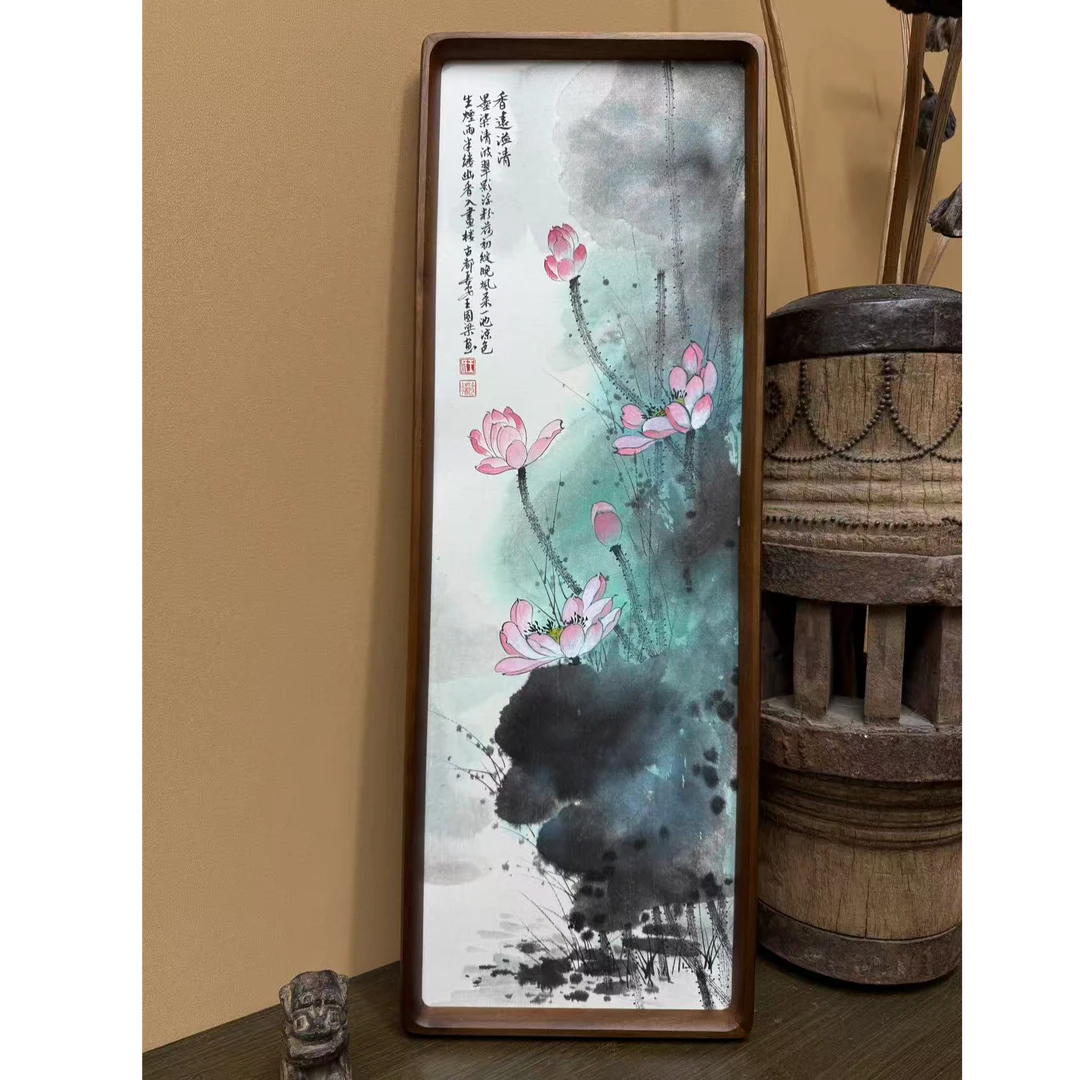《香远溢清》22×62花鸟装饰画