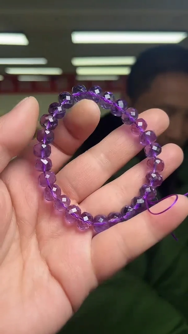 【闪购商品】紫晶手链未镶嵌天然手串多样性发一8mm