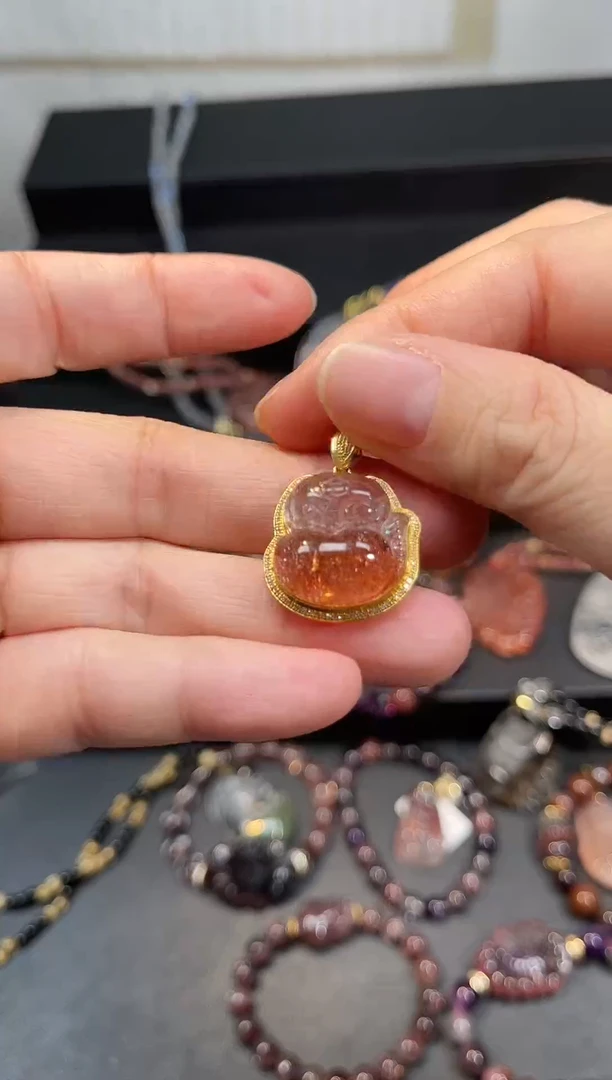 18K金镶嵌颈饰水晶【添禧珠宝】定制款