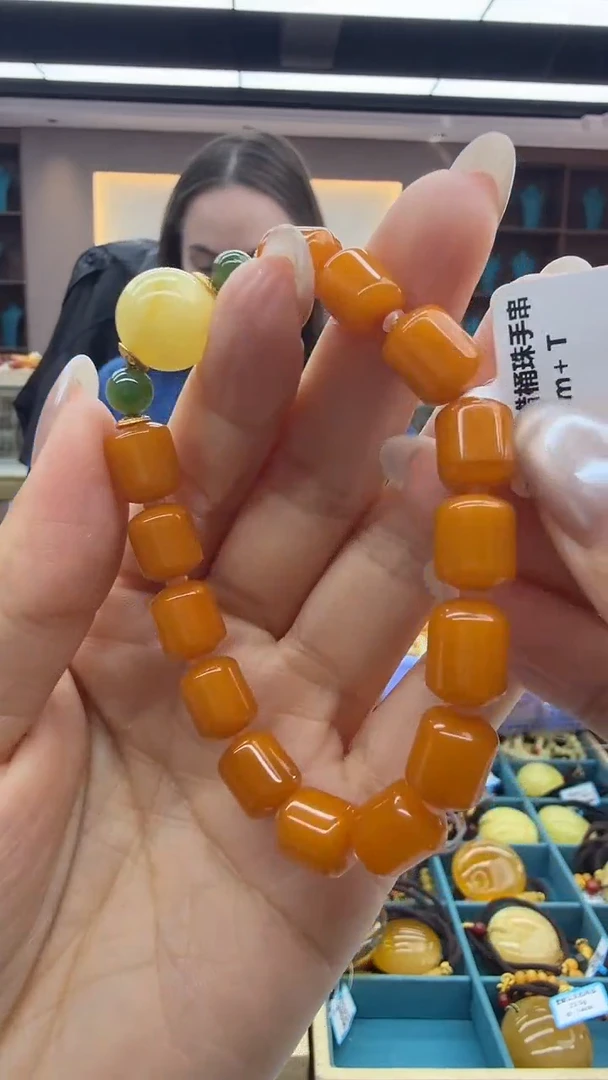 手链琥珀未镶嵌307秒拍号 假一罚三 8mm