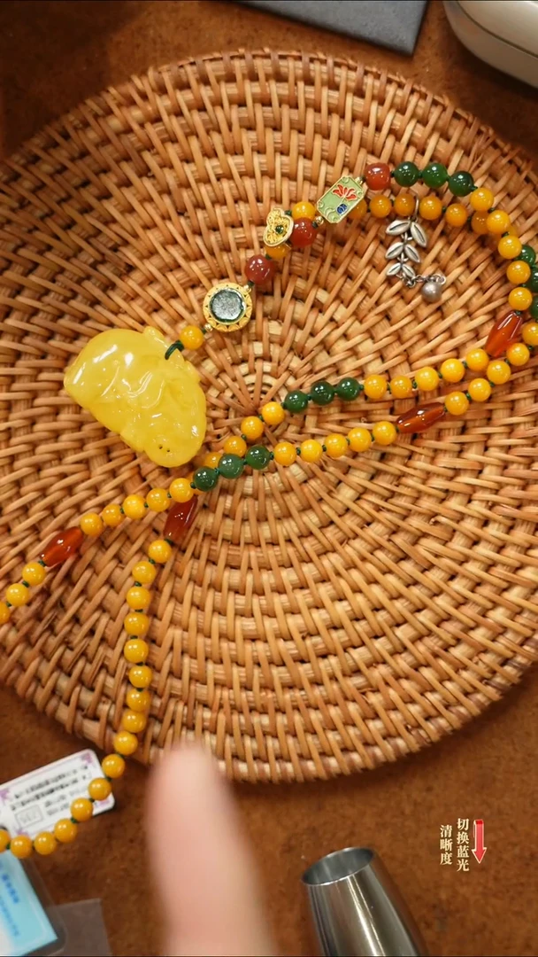 【闪购商品】琥珀颈饰未镶嵌0206-010