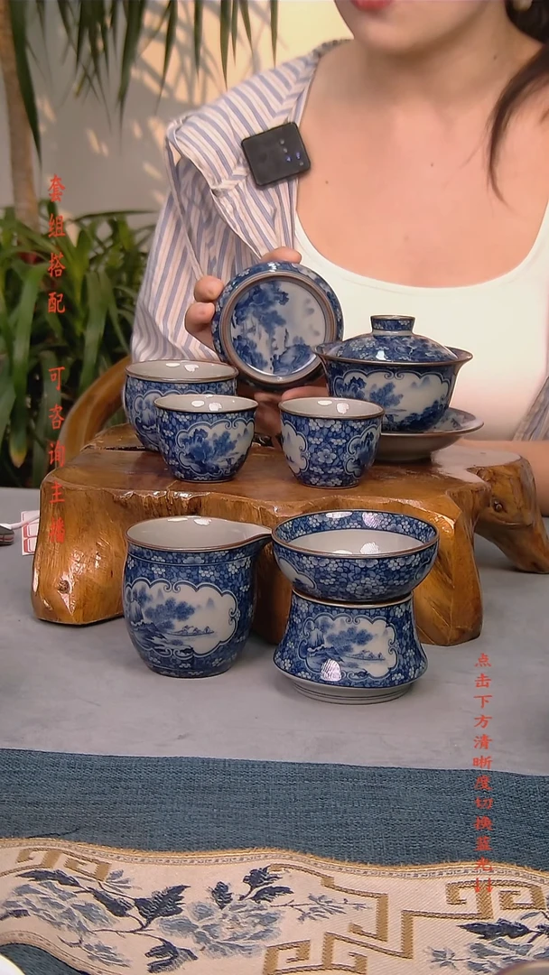 简装家用款7件套 老陶泥开片纹陶瓷茶具