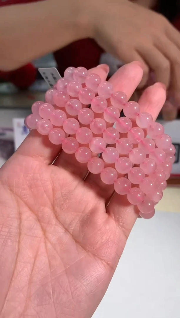 【闪购商品】水晶手链未镶嵌8mm粉晶手链多样性发其一