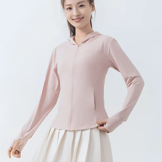 UPF100+防紫外线外套2025新款修身锦纶原纱透气薄款女防晒衣