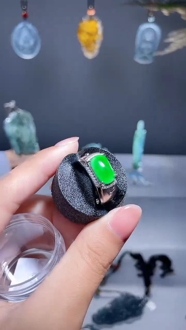 颈饰未镶嵌翡翠戒指