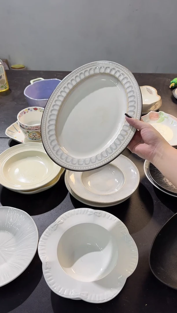 陶直播微瑕罗马鱼盘*1