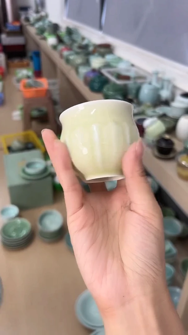 龙泉云间青瓷小米茶器