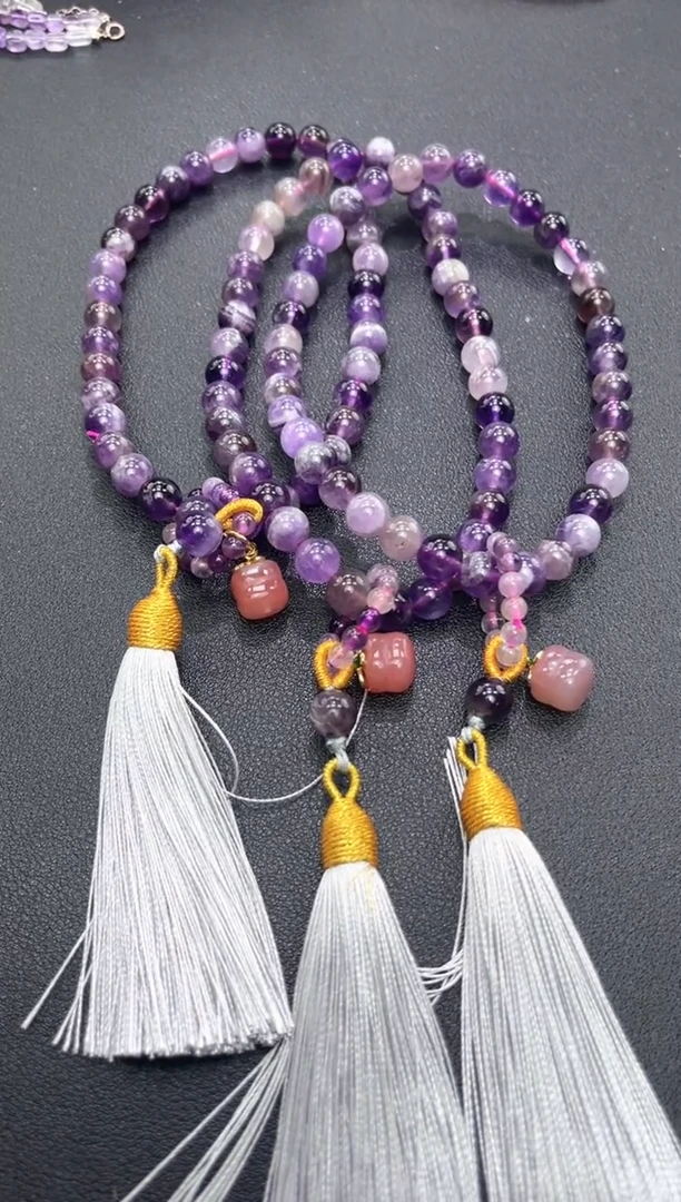 水晶手串未镶嵌——紫水晶