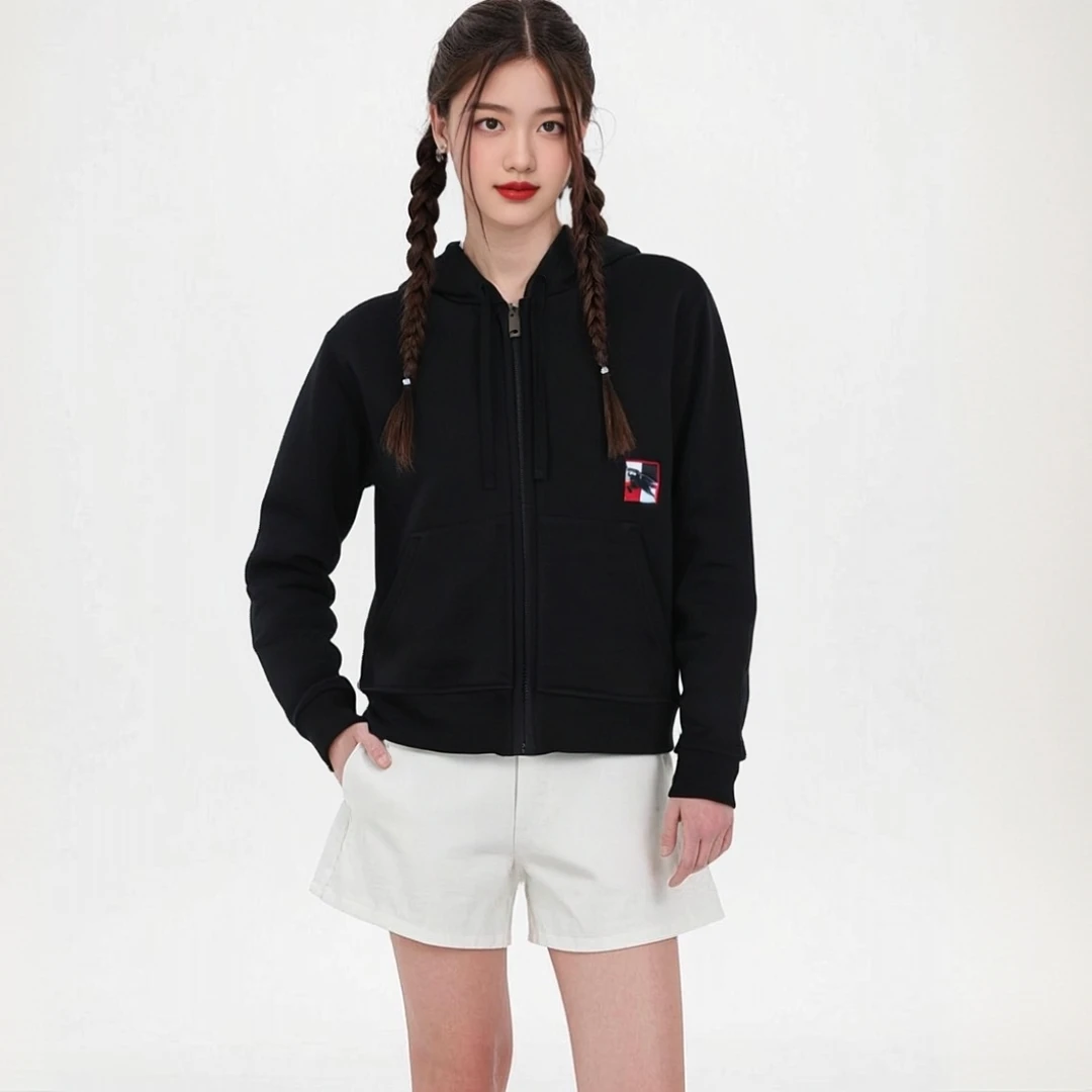 BURBERRY/博柏利女式加绒百搭黑色休闲外套