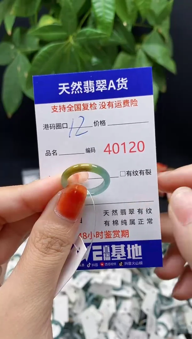 翡翠戒指未镶嵌天然翡翠戒圈0120