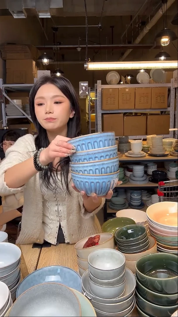 瓷196外贸尾货窑变釉下彩默外微瑕