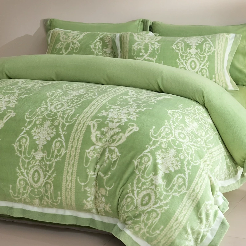 高奢定制浮雕宝宝绒四件套