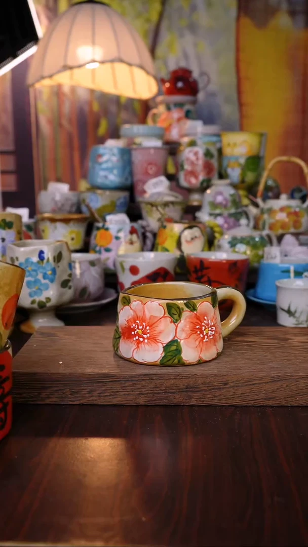 杯子泥垚手作 景德镇手工手绘陶瓷器物