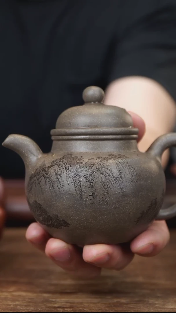 茶壶紫砂280ml JMZ全手掇球 青段