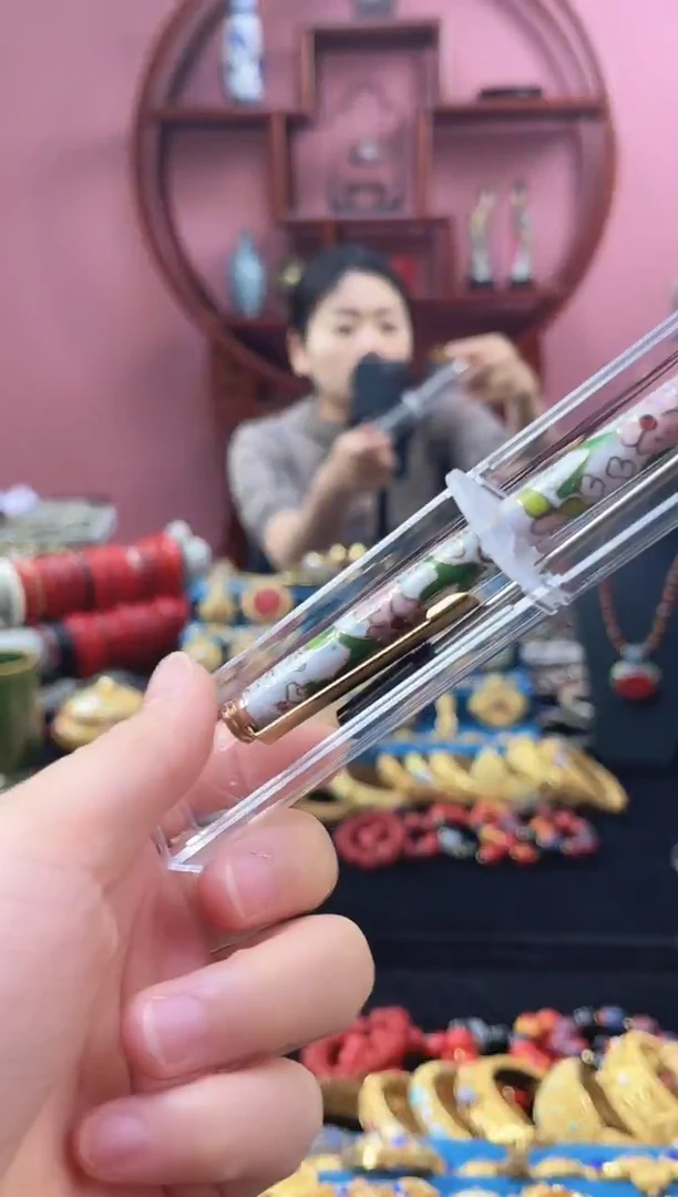 非遗 景泰蓝 圆珠笔 白色