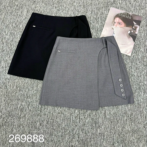 269888 2025春夏显瘦高腰短裙