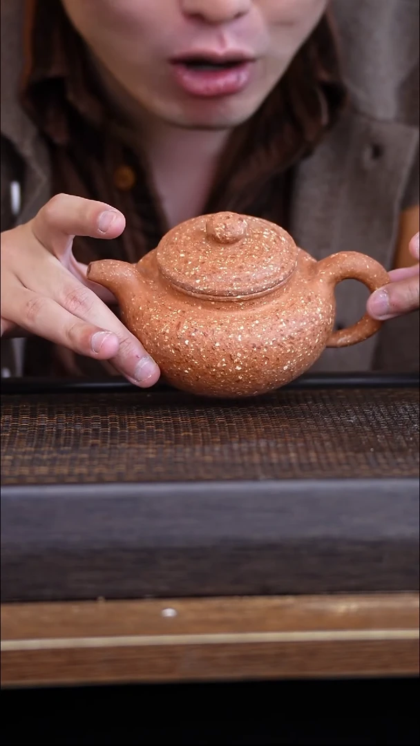 茶壶紫砂宜兴手工原矿紫砂壶001里面开裂