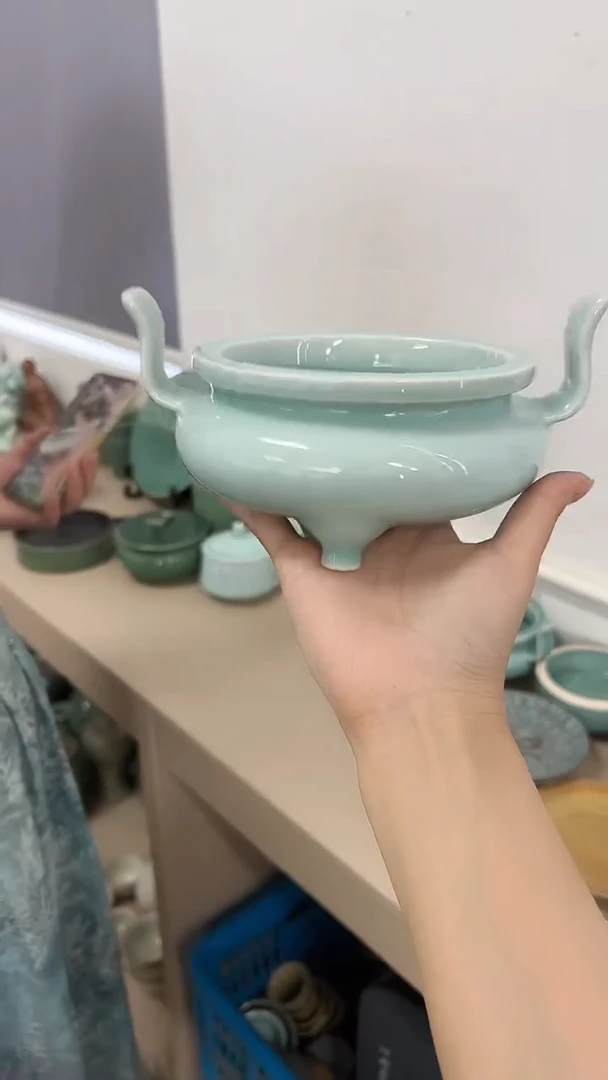 龙泉云间青瓷小米茶器