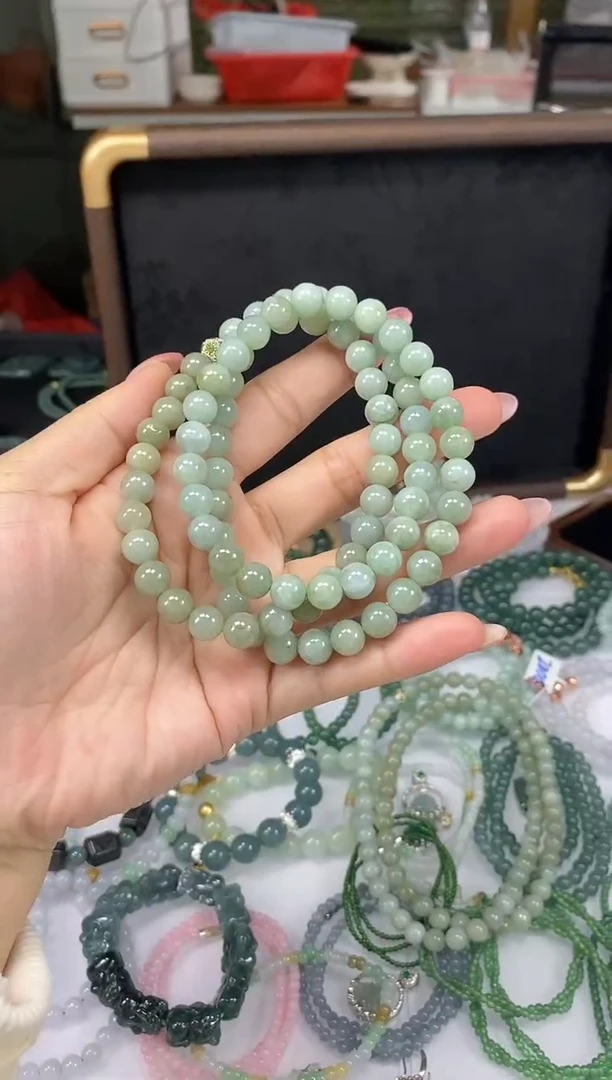 未镶嵌手链翡翠【天然翡翠珠链手串】
