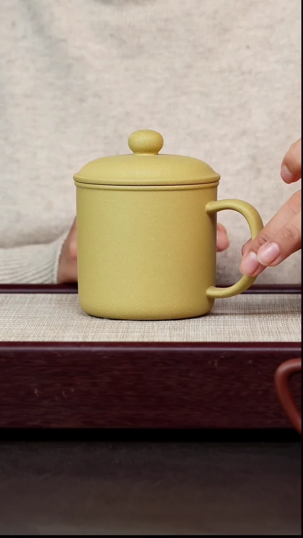 茶杯紫砂本绿鱼乐杯
