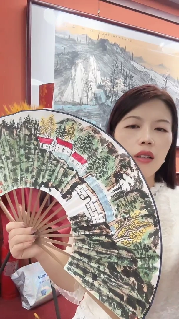 国画严纪照/国画/扇面
