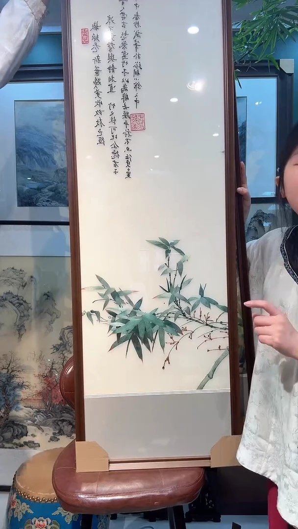 横款非遗苏绣手工刺绣装饰画不包邮