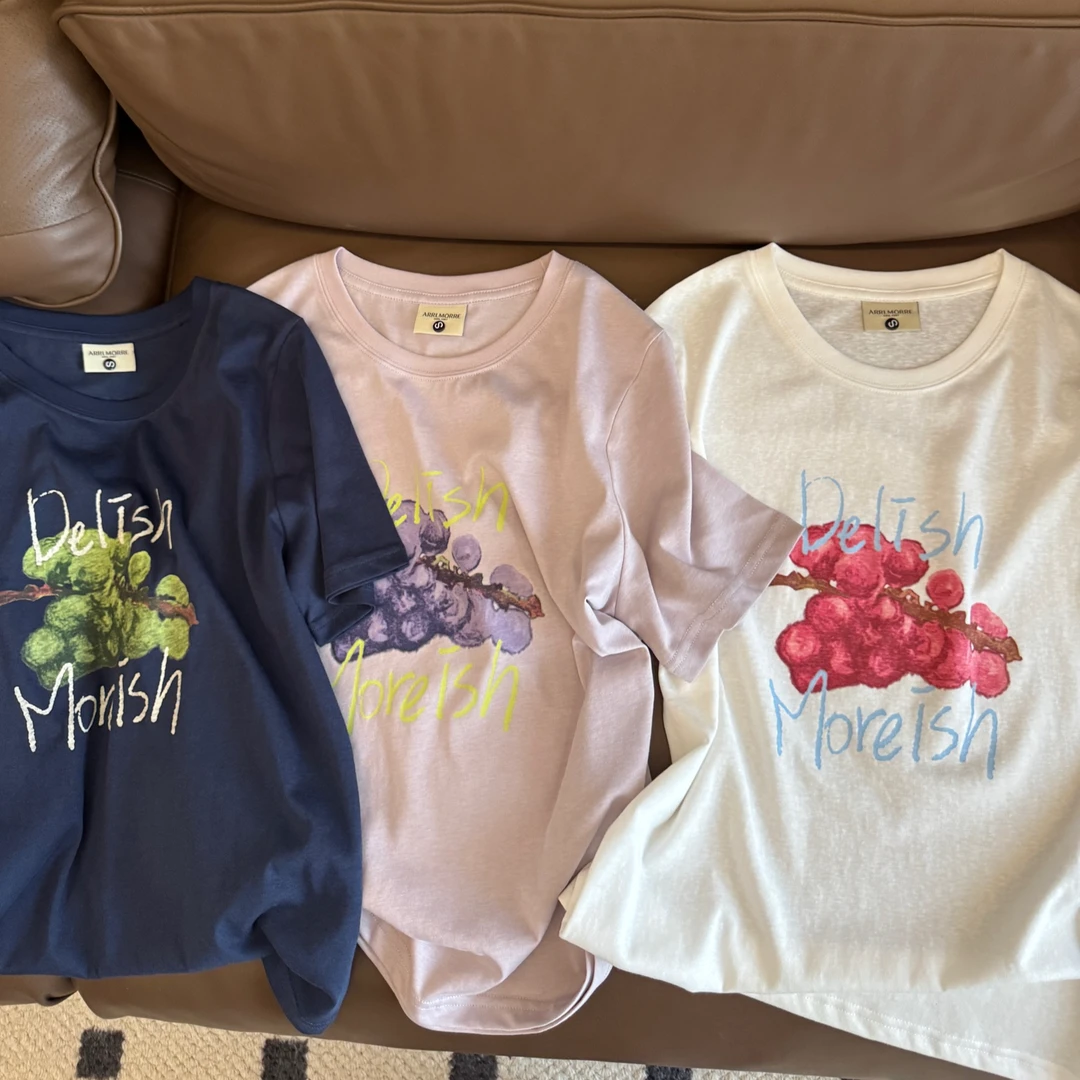 -ARRLMORRE品牌【葡萄】冰感雪花棉轻薄超好穿宽松T恤短袖