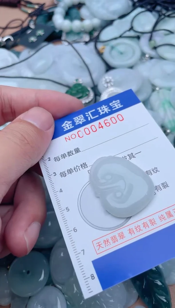翡翠未镶嵌颈饰4600
