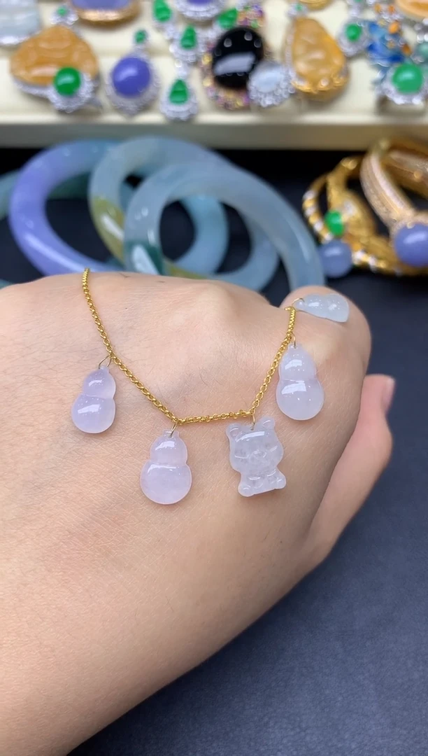 18K金镶嵌手链翡翠19-雪姐翡翠天天见